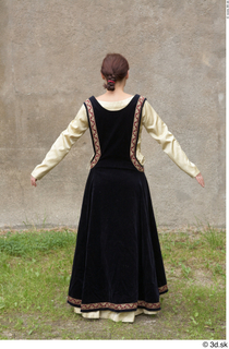  Medieval Castle lady in a dress 2 a poses black dress historical clothing medieval white shirt whole body 0001.jpg